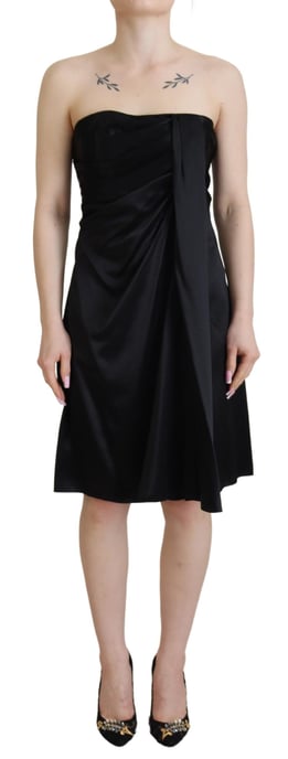 Vestido de cóctel de seda drapeada - Image 1