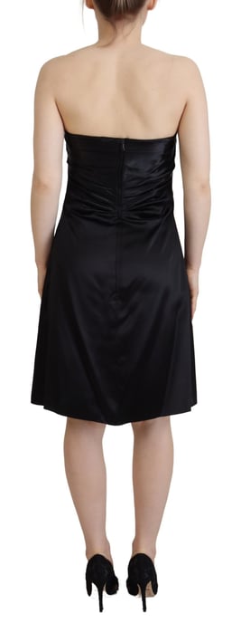 Vestido de cóctel de seda drapeada - Image 3