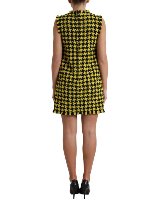 Vestido Mini de Pied de Poule Sin Mangas - Image 3