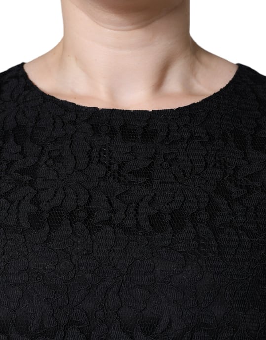 Vestido ajustado de encaje sin mangas con escote barco - Image 5