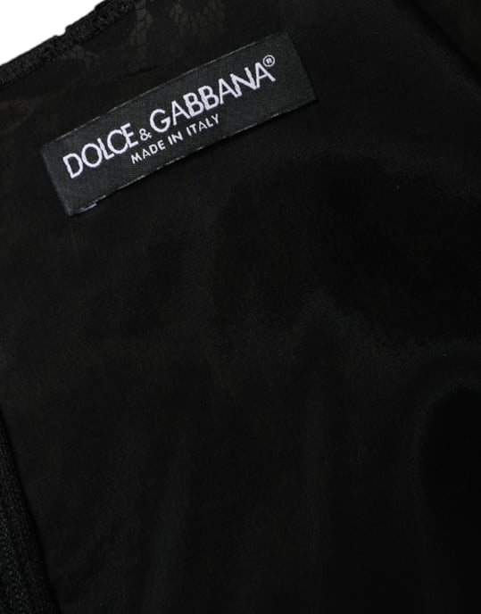 Vestido ajustado de encaje sin mangas con escote barco - Image 6