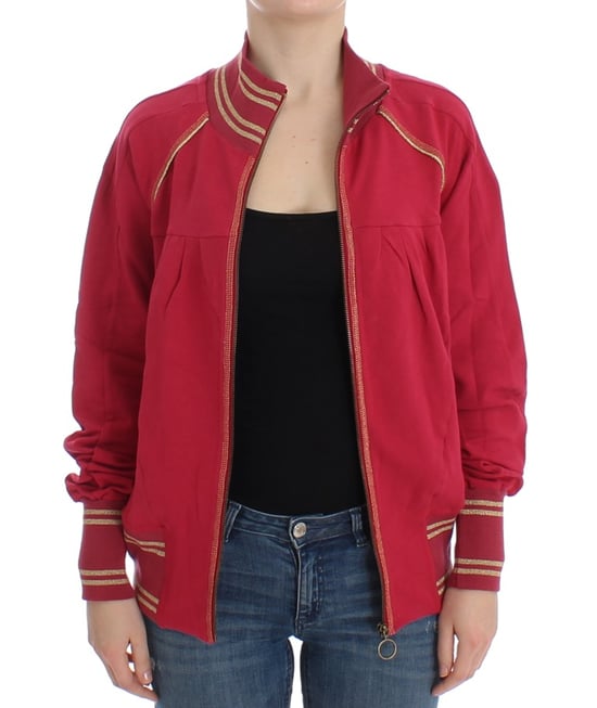 Chaqueta de punto roja con cierre delantero - Image 2
