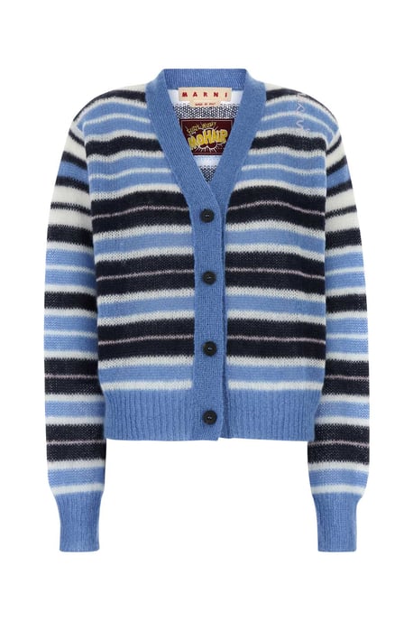 Cardigan de mezcla de mohair multicolor - Image 1