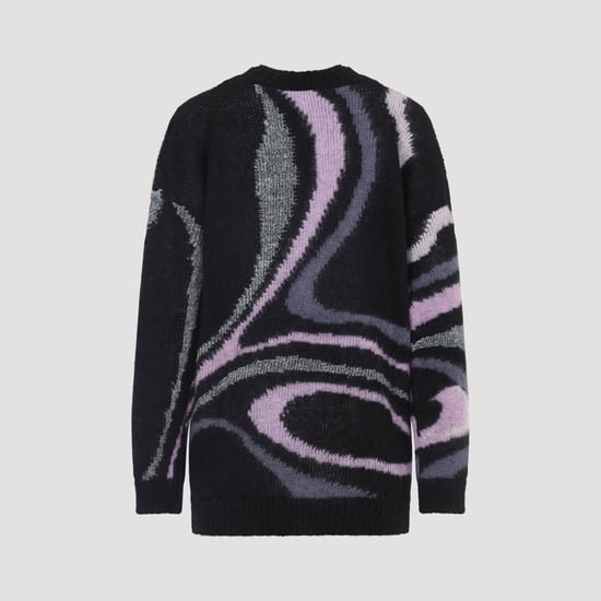 Cárdigan de punto sobredimensionado de mezcla de mohair bordado - Image 3