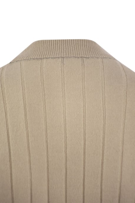 Suéter de cashmere con escote en V y collar - Image 4