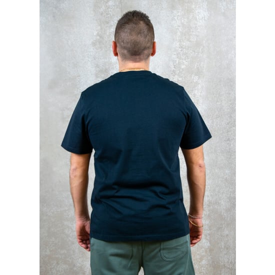 Camiseta azul marino oscuro con logo en el pecho de Lyle & Scott - Image 3
