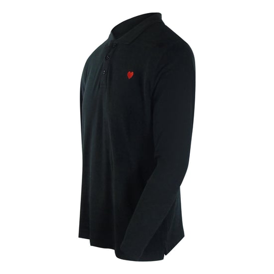 Polo Negro De Manga Larga Con Logo De Corazón Pequeño De Love Moschino - Image 3