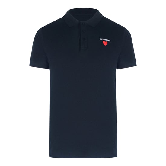 Polo Azul Marino Con Logo De Corazón De Love Moschino - Image 1
