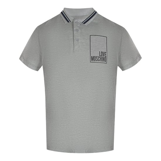 Polo Gris Con Logo De Caja De Love Moschino - Image 1