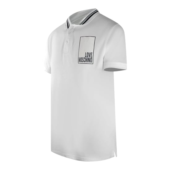Polo Blanco Con Logo De Caja De Love Moschino - Image 4