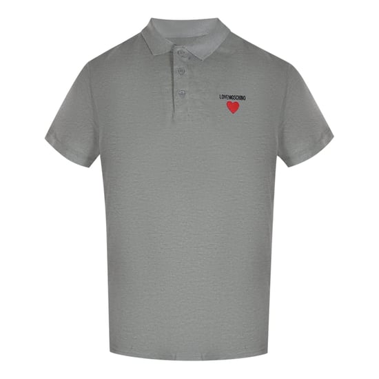Polo Gris Con Logo De Corazón De Love Moschino - Image 1