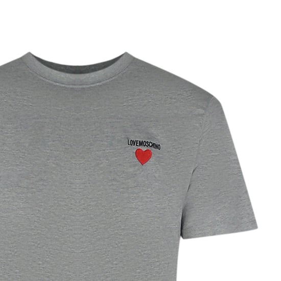 Camiseta Gris Con Logo Pequeño De Love Moschino - Image 3