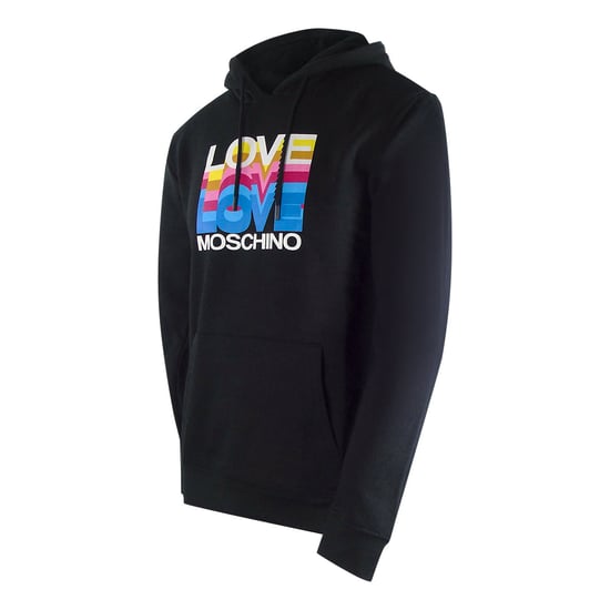 Sudadera Negra Con Capucha Y Logos Múltiples De Love Moschino - Image 3
