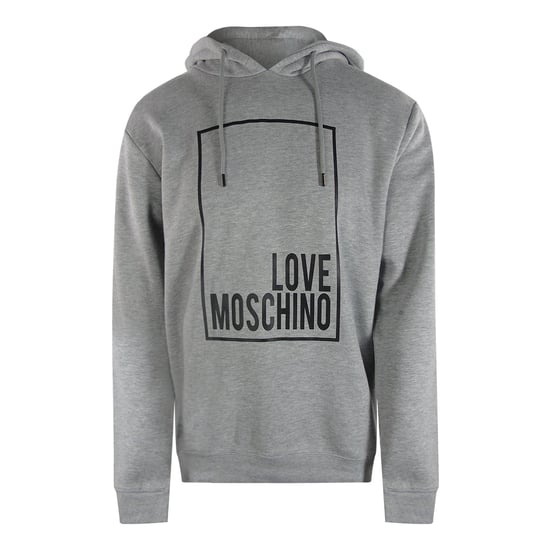 Sudadera Con Capucha Gris Con Logo De Caja De Love Moschino - Image 1
