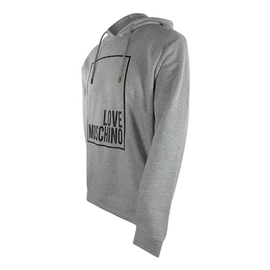 Sudadera Con Capucha Gris Con Logo De Caja De Love Moschino - Image 3