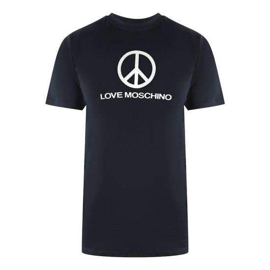 Camiseta Negra Con El Logotipo De La Paz De Love Moschino - Image 1