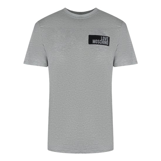 Camiseta Gris Con Logo En Bloque De Love Moschino - Image 1