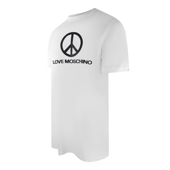 Camiseta Blanca Con El Logotipo De La Paz De Love Moschino - Image 3