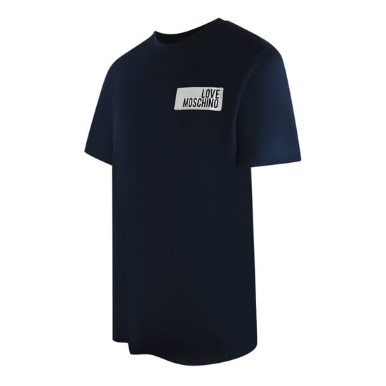 Camiseta Azul Marino Con Logo En Bloque De Love Moschino - Image 3