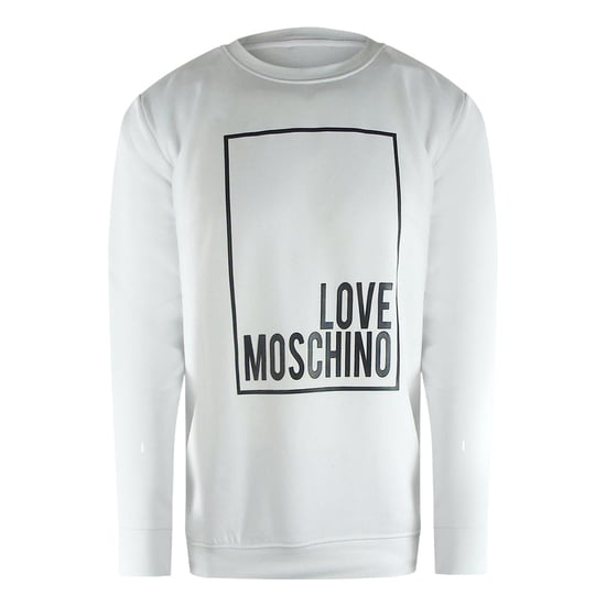 Sudadera Blanca Con Logo De Caja De Love Moschino - Image 1