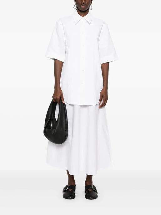 Camisa Ancha Plisada Blanca - Image 1