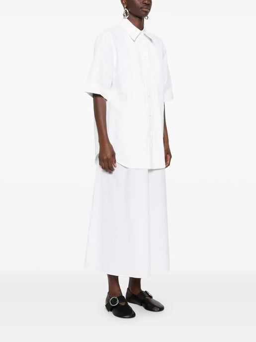 Camisa Ancha Plisada Blanca - Image 2