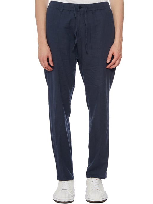 Pantalones de lino con coulisse - Image 1
