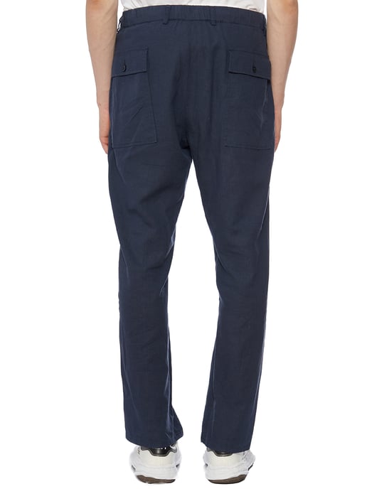 Pantalones de lino con coulisse - Image 3