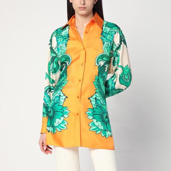 Camisa con estampado floral y detalle anudado - Image 1