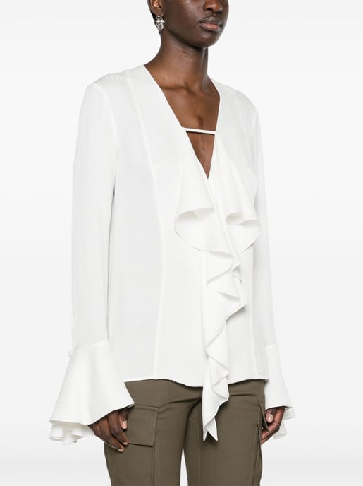 Blusa de seda con volantes - Image 1