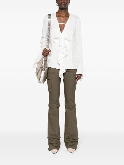 Blusa de seda con volantes - Image 2