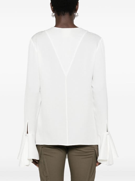 Blusa de seda con volantes - Image 3