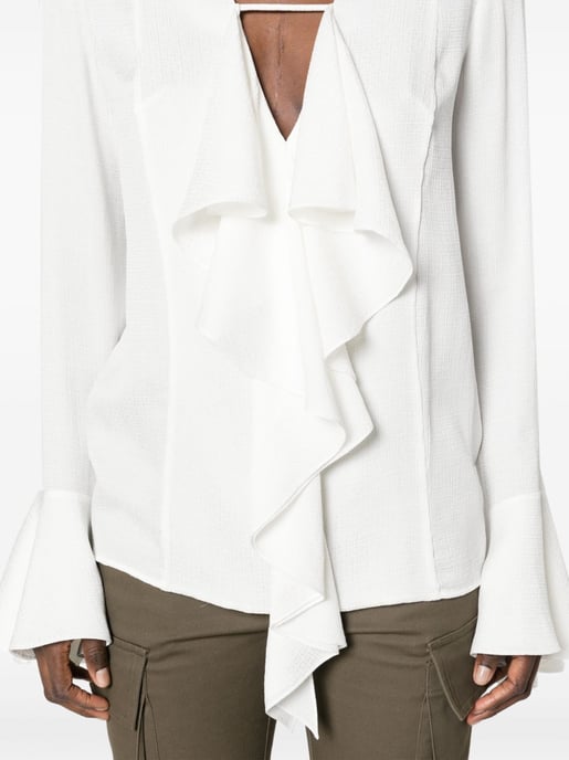 Blusa de seda con volantes - Image 4