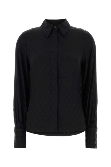 Camisa Teysa de Seda Stretch Negra - Image 1