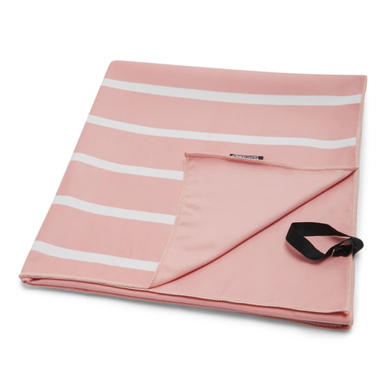Regatta Striped Microfibre Beach Towel (Seashell Pink/White) - Image 3