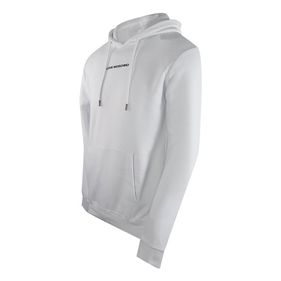 Sudadera Blanca Con Capucha Y Logo Liso De Love Moschino - Image 3