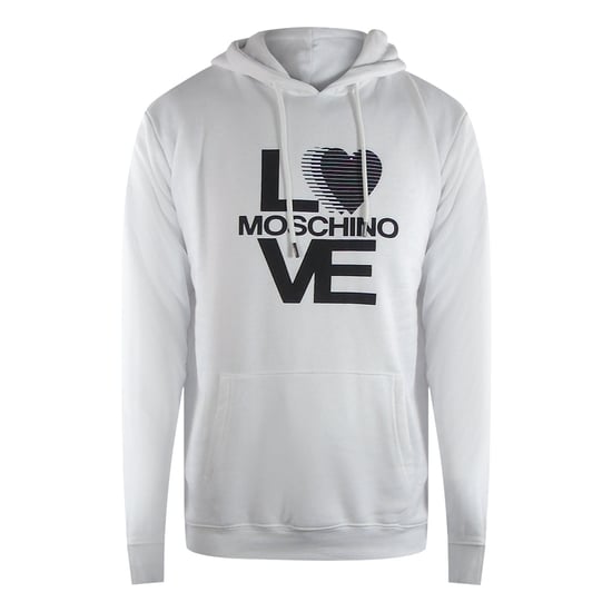 Sudadera Blanca Con Capucha Y Logo De Love Moschino - Image 1