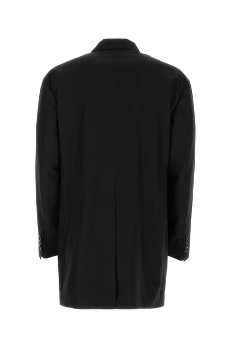 Blazer Oversize de Shantung Negro - Image 2