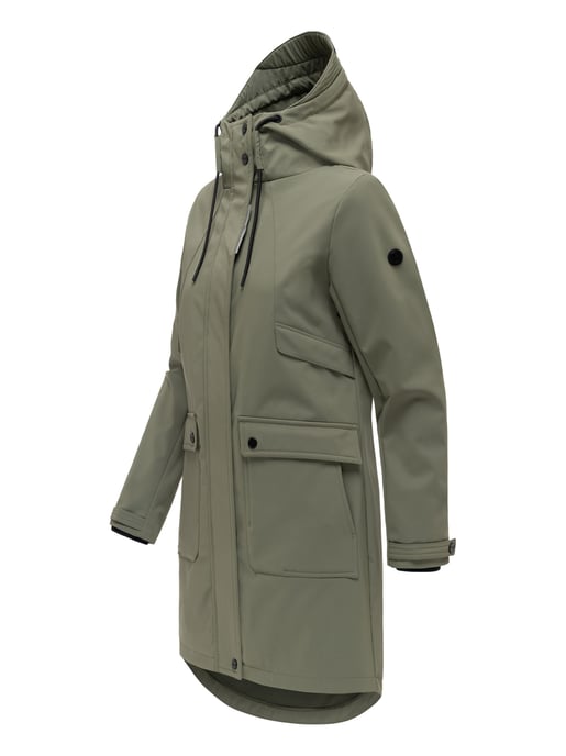 Chaqueta softshell de entretiempo para mujer Navahoo Morgennebel con capucha - Image 2