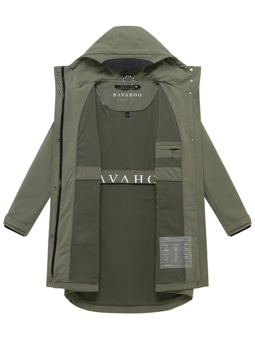 Chaqueta softshell de entretiempo para mujer Navahoo Morgennebel con capucha - Image 4
