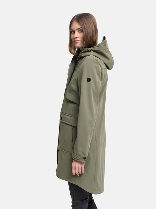 Chaqueta softshell de entretiempo para mujer Navahoo Morgennebel con capucha - Image 6