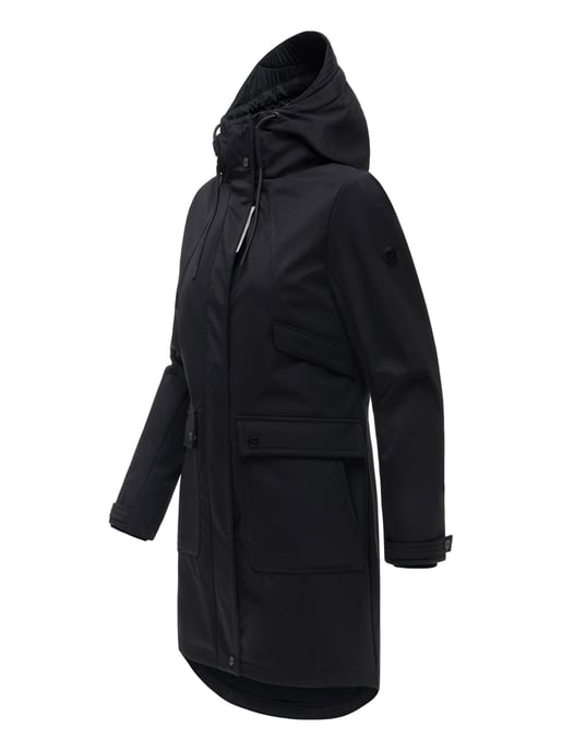 Chaqueta softshell de entretiempo para mujer Navahoo Morgennebel con capucha - Image 2