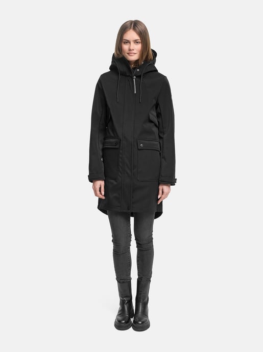 Chaqueta softshell de entretiempo para mujer Navahoo Morgennebel con capucha - Image 5
