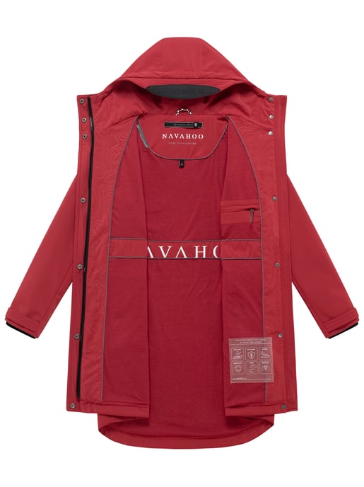 Chaqueta softshell de entretiempo para mujer Navahoo Morgennebel con capucha - Image 4