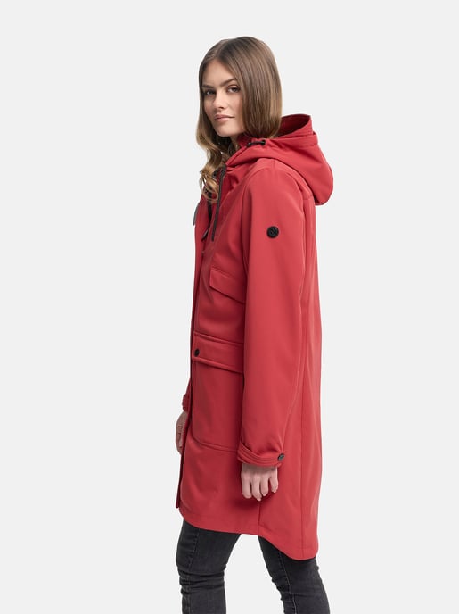 Chaqueta softshell de entretiempo para mujer Navahoo Morgennebel con capucha - Image 6