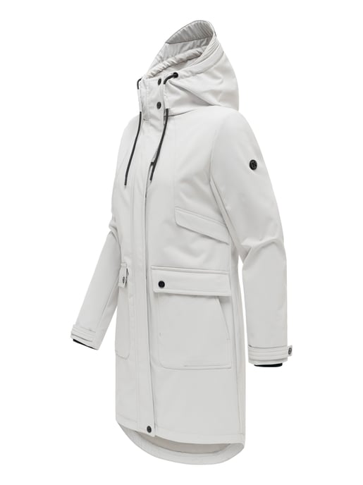 Chaqueta softshell de entretiempo para mujer Navahoo Morgennebel con capucha - Image 2