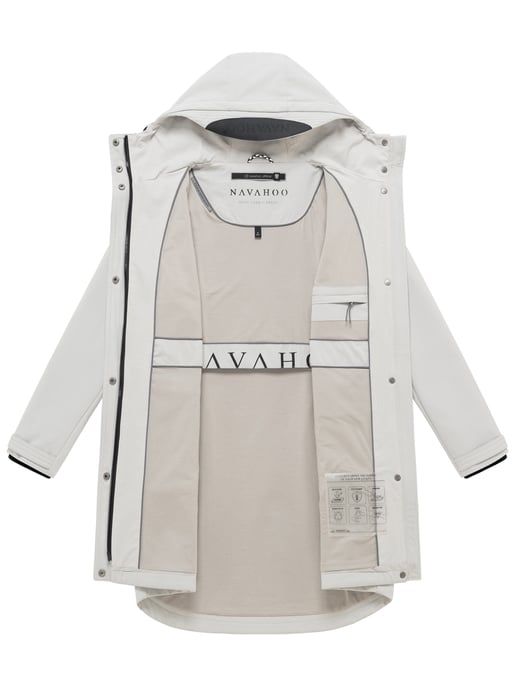 Chaqueta softshell de entretiempo para mujer Navahoo Morgennebel con capucha - Image 4