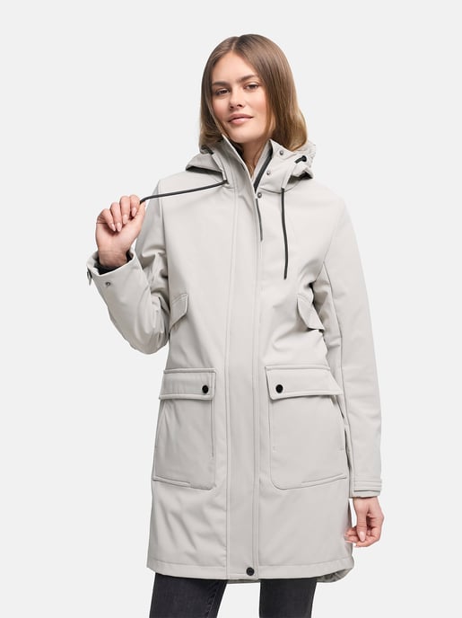 Chaqueta softshell de entretiempo para mujer Navahoo Morgennebel con capucha - Image 5