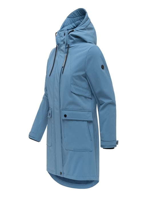 Chaqueta softshell de entretiempo para mujer Navahoo Morgennebel con capucha - Image 2