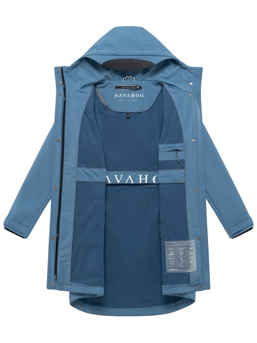 Chaqueta softshell de entretiempo para mujer Navahoo Morgennebel con capucha - Image 4